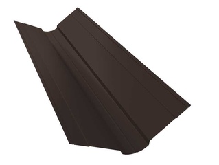 Планка ендовы верхней фигурной 100x100 0,5 Quarzit lite с пленкой RR 32 темно-коричневый 0 - в «Монолит-Металлопрокат».