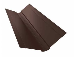Планка ендовы верхней фигурной 150x150 0,5 GreenCoat Pural BT, matt RR 32 темно-коричневый (RAL 8019 серо-коричневый) 0 - в «Монолит-Металлопрокат».