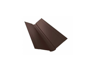 Планка ендовы верхней фигурной 150x150 0,5 GreenCoat Pural BT, matt RR 32 темно-коричневый (RAL 8019 серо-коричневый)