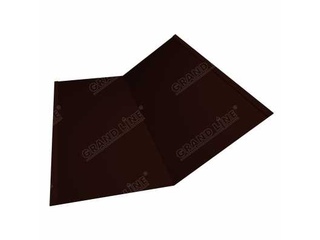 Планка ендовы нижней 300х300 0,5 Quarzit с пленкой RR 32 темно-коричневый 0 - в «Монолит-Металлопрокат».