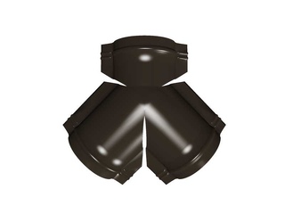 Тройник Y конька полукруглого Rooftop Matte с пленкой RR 32 темно-коричневый 0 - в «Монолит-Металлопрокат».